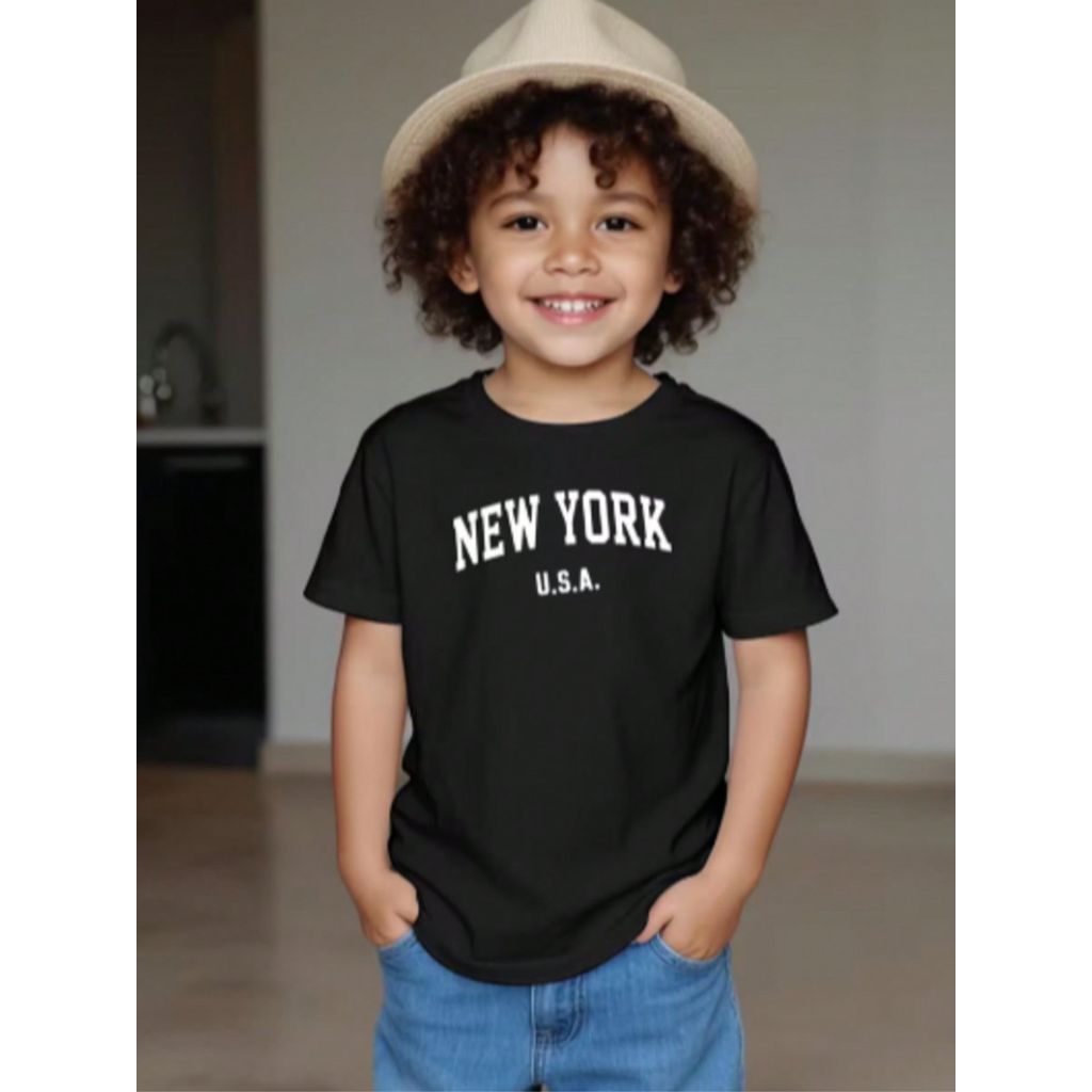 Camiseta Infantil Menino Menina New York 100% Algodão Grafica
