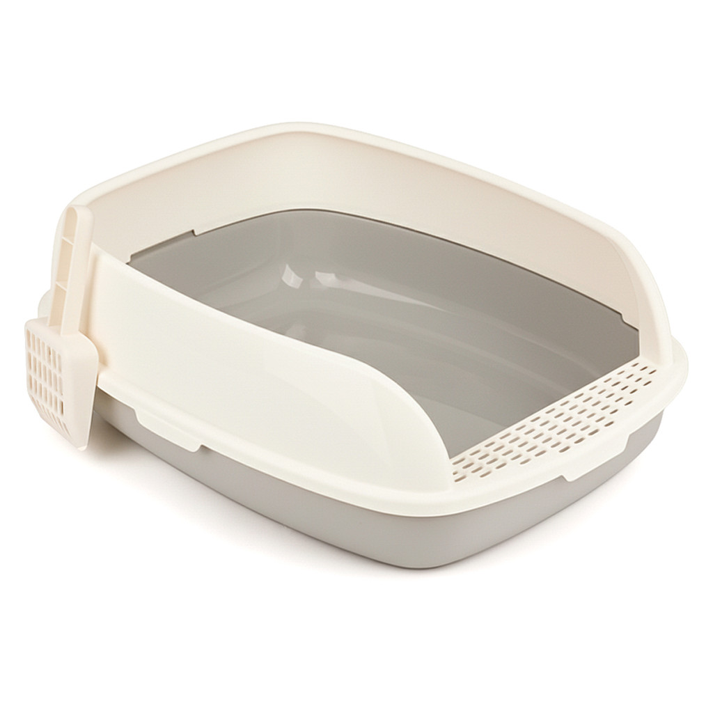 Caixa de Areia para Gatos Banheiro Higiênico com Borda Alta 54x39x20 cm em Oferta na Shopee