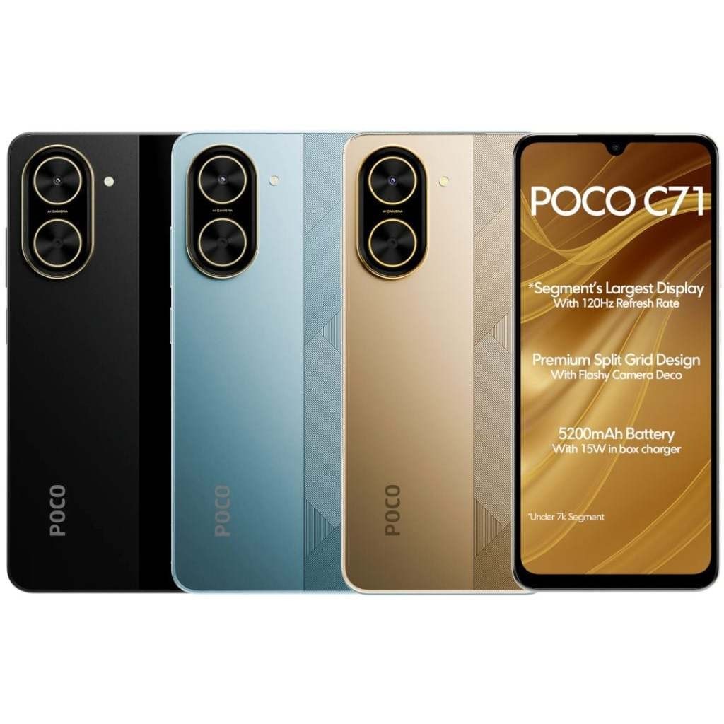Smartphone Poco C71 4G Tela 120Hz 5200mAh