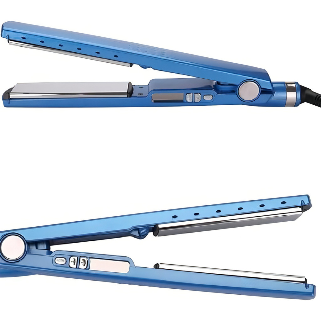 Prancha Chapinha Alisadora de Cabelos Profissional Ion Nano Titanium 450ºF 232ºC Azul 127v 220v
