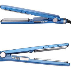 Prancha Chapinha Alisadora de Cabelos Profissional Ion Nano Titanium 450ºF 232ºC Azul 127v 220v