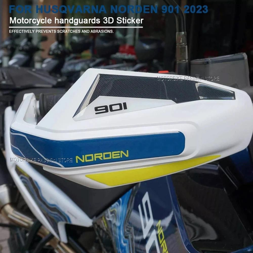 Para Husqvarna Norden 901 2023 Motocicleta Handguards Par De Adesivos 3D Proteção Do Corpo Acessórios Da À Prova Dwaterp