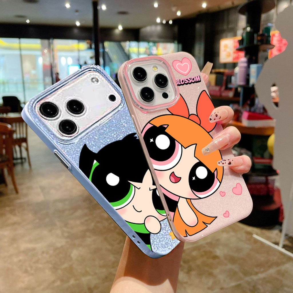 Capa Glitter Para IPhone 17 Pro Max 17 Ar 16 15 14 13 12 11 XR XS De Menina Fofa Qianmov005