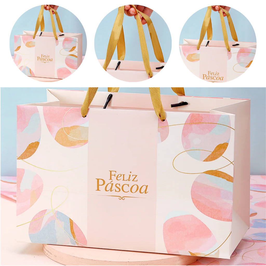 10 SACOLA DE PÁSCOA 16X13X26CM CELEBRAR 5470 ( PASCOA JANGO 2026 )