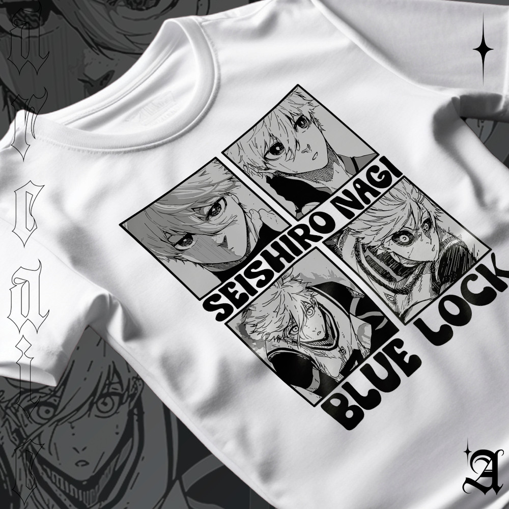 Camiseta Basica Geek Seishiro Nagi Blue Lock Equipe V Anime Futebol Série