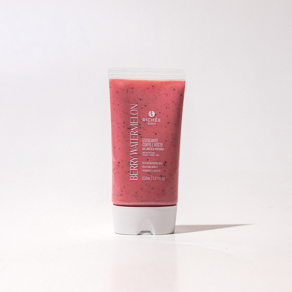 Esfoliante Corpo e Rosto Morango e Melancia 150g  - Richée Body em Oferta na Shopee