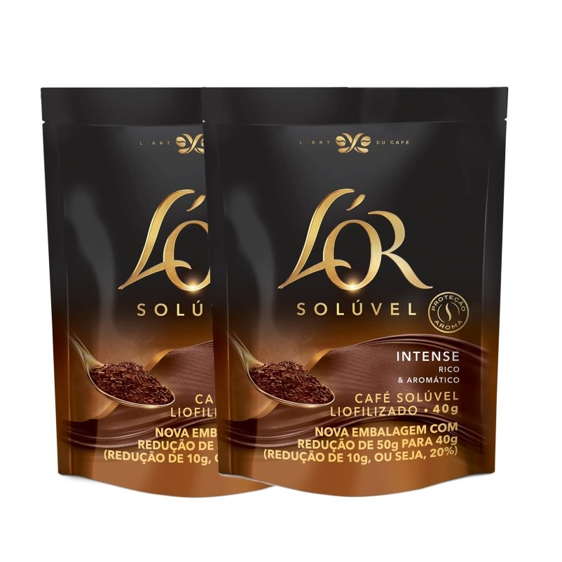 Kit 2 L'or Café Solúvel Intense Stand Up Pouch 40G