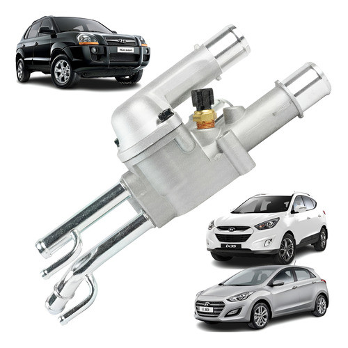 Imagem Carcaça Com Válvula Termostática P/ Hyundai I30 Ix35 Tucson