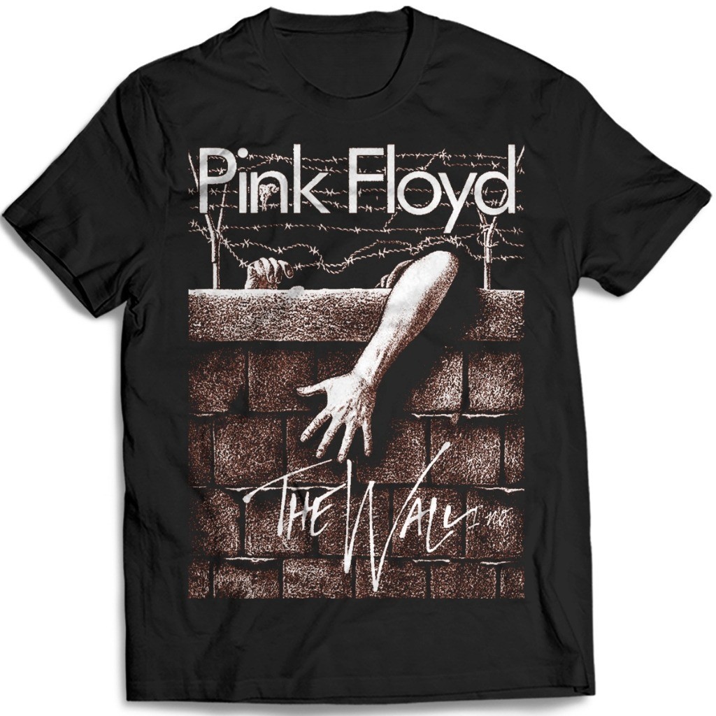 [Camiseta Premium em Algodão Puro]VU Camiseta Pink Floyd The Wall Camisa de Banda de Rock
