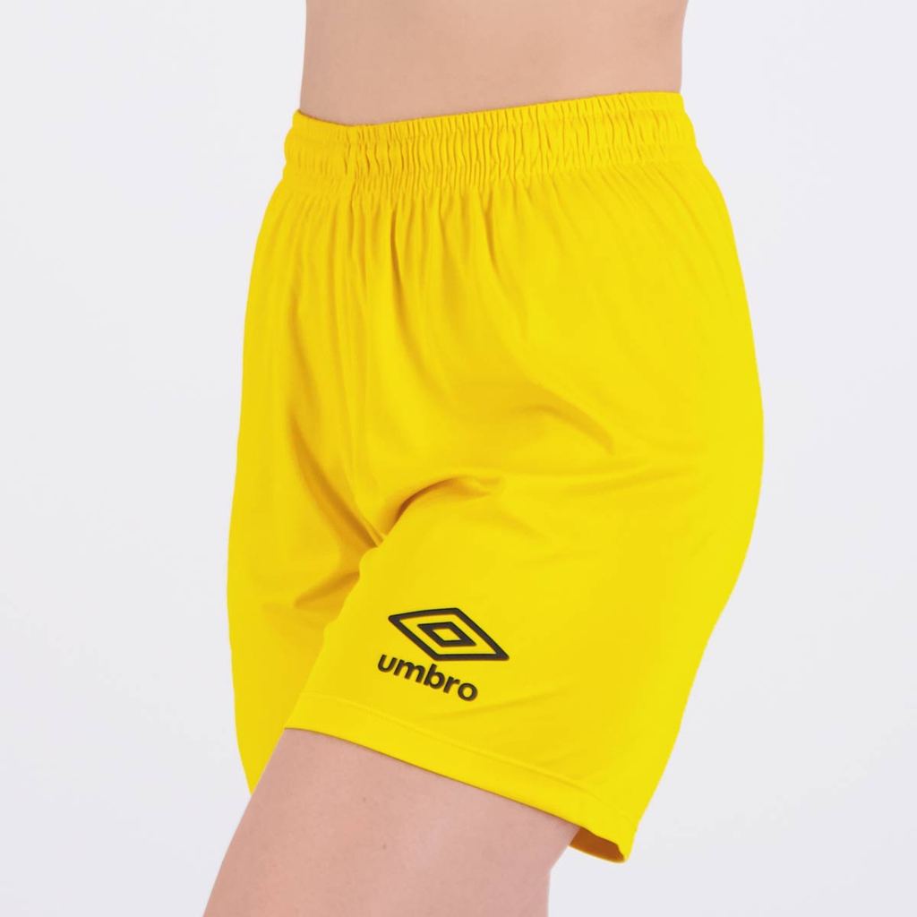 Calçao Umbro Club Feminino Amarelo e Preto