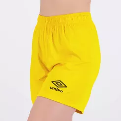 Calçao Umbro Club Feminino Amarelo e Preto