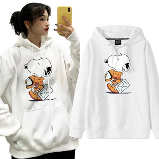 Moletom com Capuz Adulto Desenho Animado Snoopy, Manga Longa Casual Estilo Coreano em Oferta na Shopee