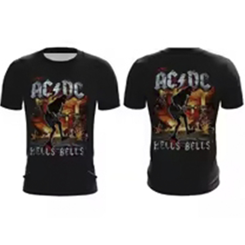 Camiseta Masculina Rock Roll Inferno Estampada Lançamento Camiseta 100% Algodão Camisetão  Oversized - Ohana