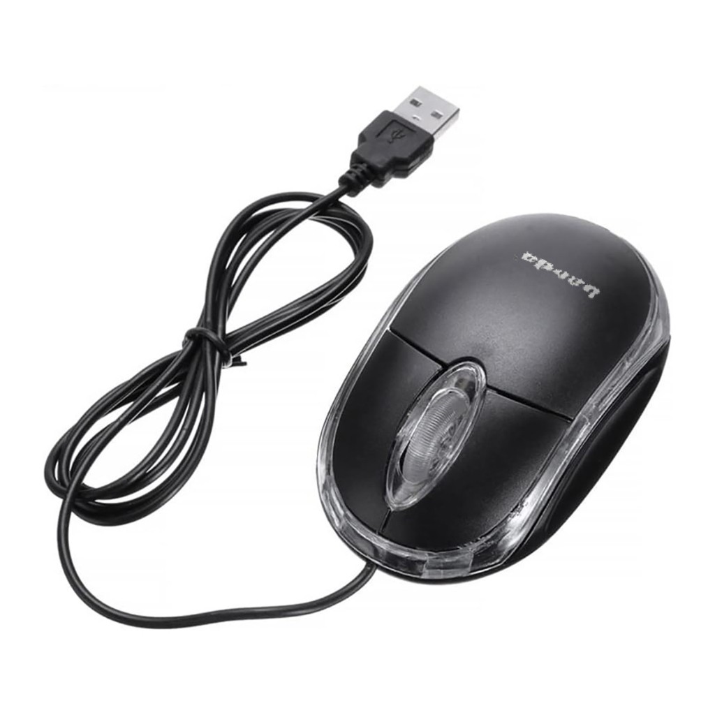 Mouse USB óptico 1000 dpi com led mini Preto com Fio Notebook Computador ENVIO IMEDIATO