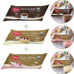 KIT CREME AVELA+CREME LEITINHO+CREME MORANGO 1,01KG VABENE (CHOCO)
