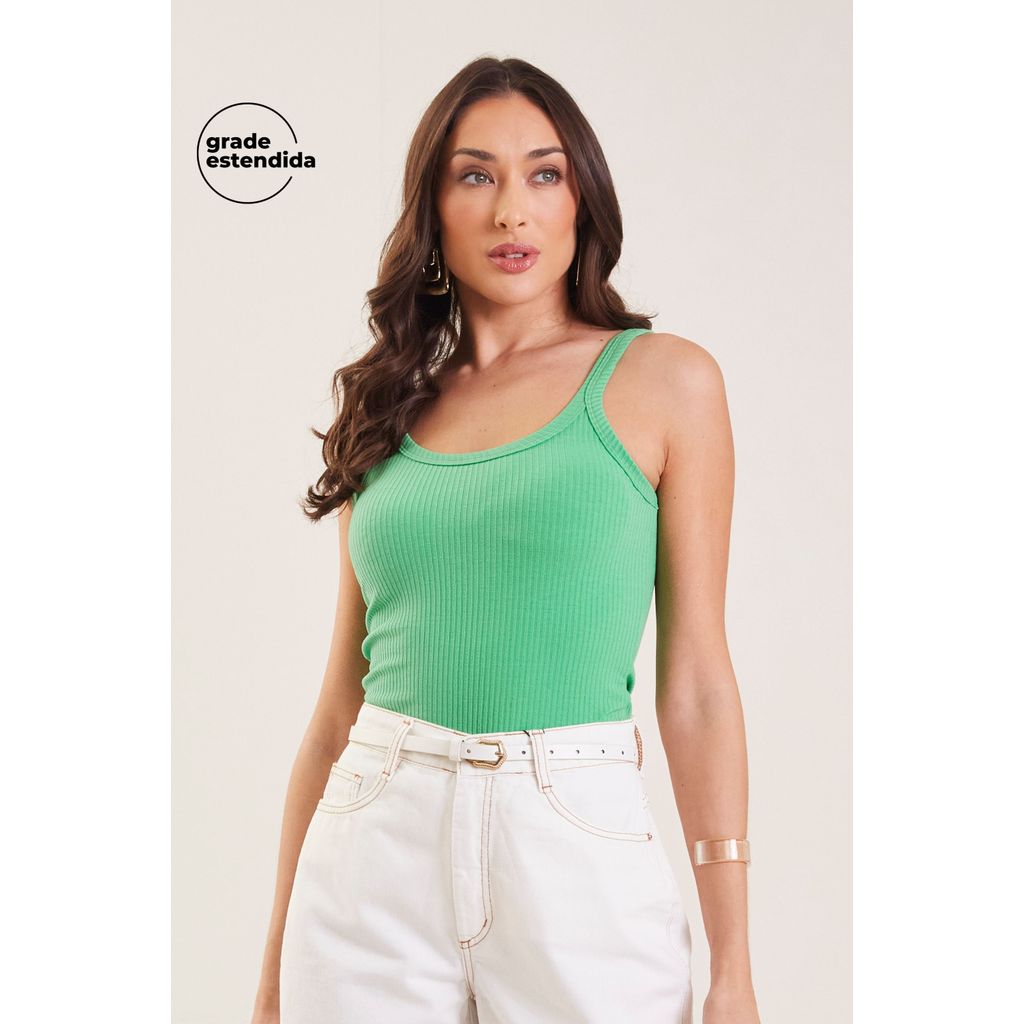 Regata Feminina Básica Alças Marialícia Verde em Oferta na Shopee