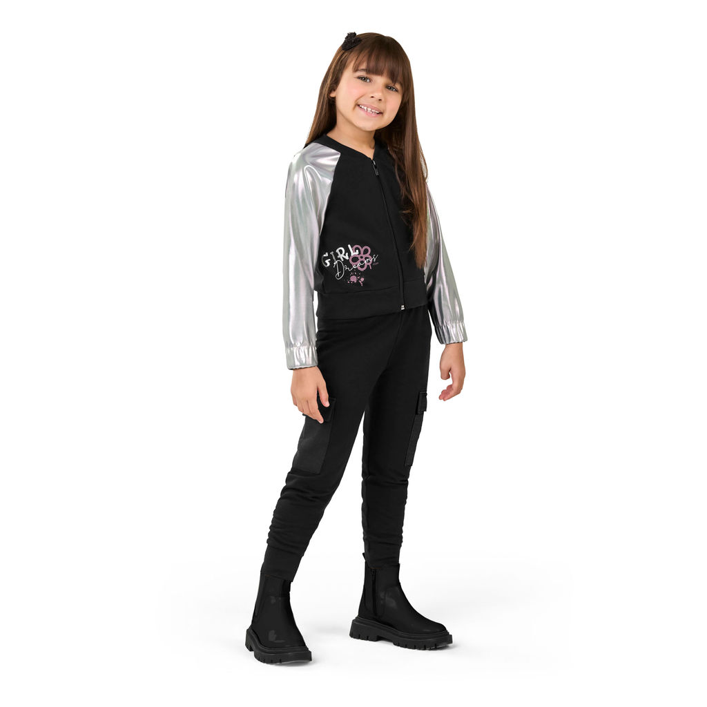 Conjunto Infantil Menina Mangas Holográficas Elian Preto em Oferta na Shopee