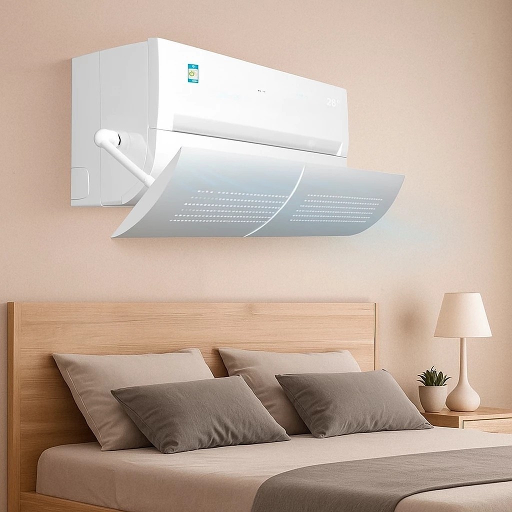 Defletor Bloqueador Ar Condicionado Proteção Suporte Eletrodoméstico Resfriamento Ventilação Placa