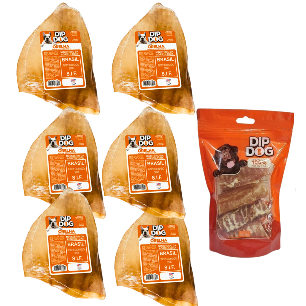 Cachorro Orelha Bovina Para Cães Mordedor Natural Desidratado Adestrador Pet Diversos Kits Petisco em Oferta na Shopee