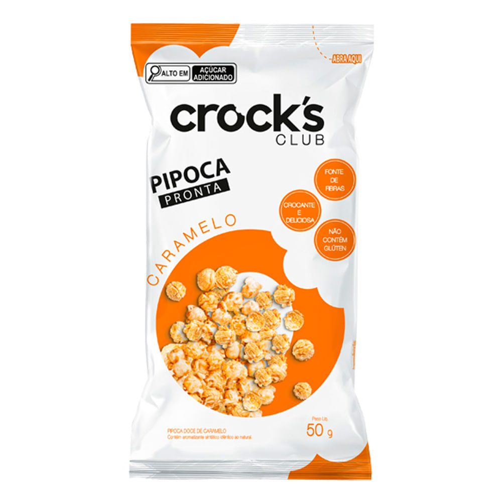 Pipoca Pronta Crock's Club de Caramelo 50g em Oferta na Shopee