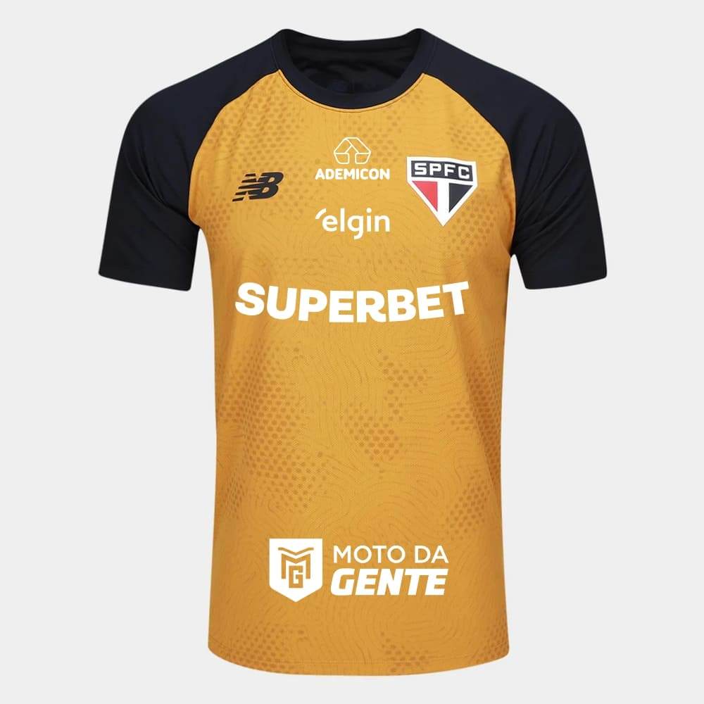 Camisa São Paulo Treino New Balance 26/27 C/Patrocínio Amarelo/Preto