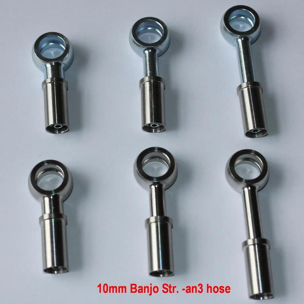 10mm Acessórios Banjo Inoxidável Para Motocicleta Motor Bicicleta Carro De Corrida Hidráulico AN3 Trançado Freio Embreag