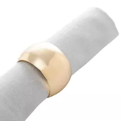 4 Anéis para Guardanapo Lyor Circle de Aço Dourado