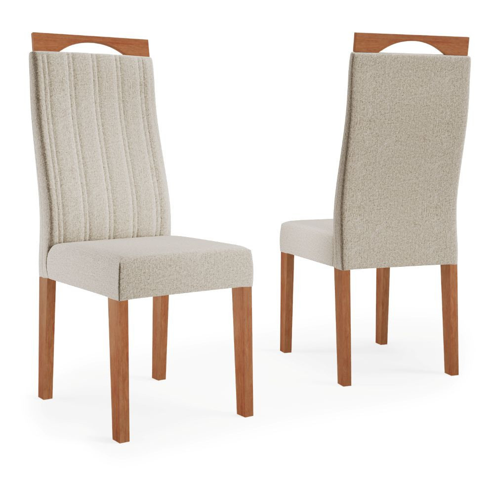 Conjunto 2 Cadeiras Estofada Grécia Madetal em Oferta na Shopee