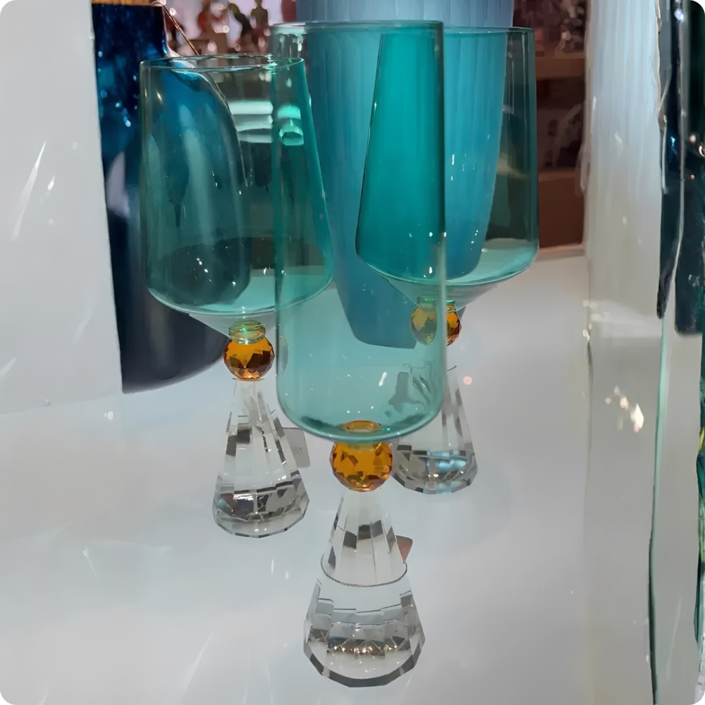 Taça Luxo Premium em Vidro Verde 300ml - Ribeiro e Pavani Original — imagem 2 de 2