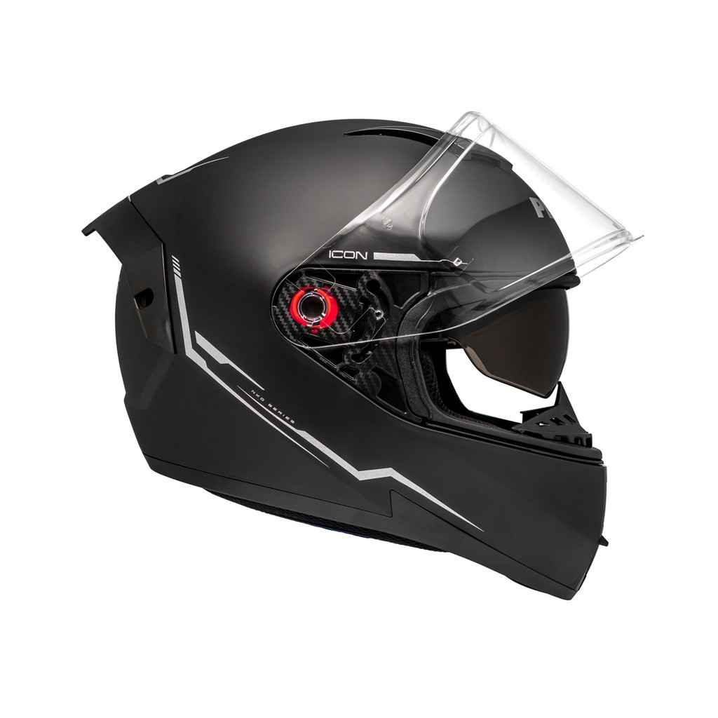 CAPACETE MOTOCICLISTA PEELS ICON PRO NAKED PRETO FOSCO COM VISEIRA FUME INTERNA