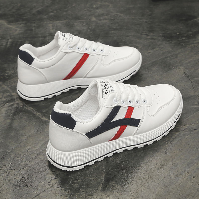 Tênis esportivos femininos, novos tênis de corrida populares para primavera e outono, tênis brancos casuais, elegantes e