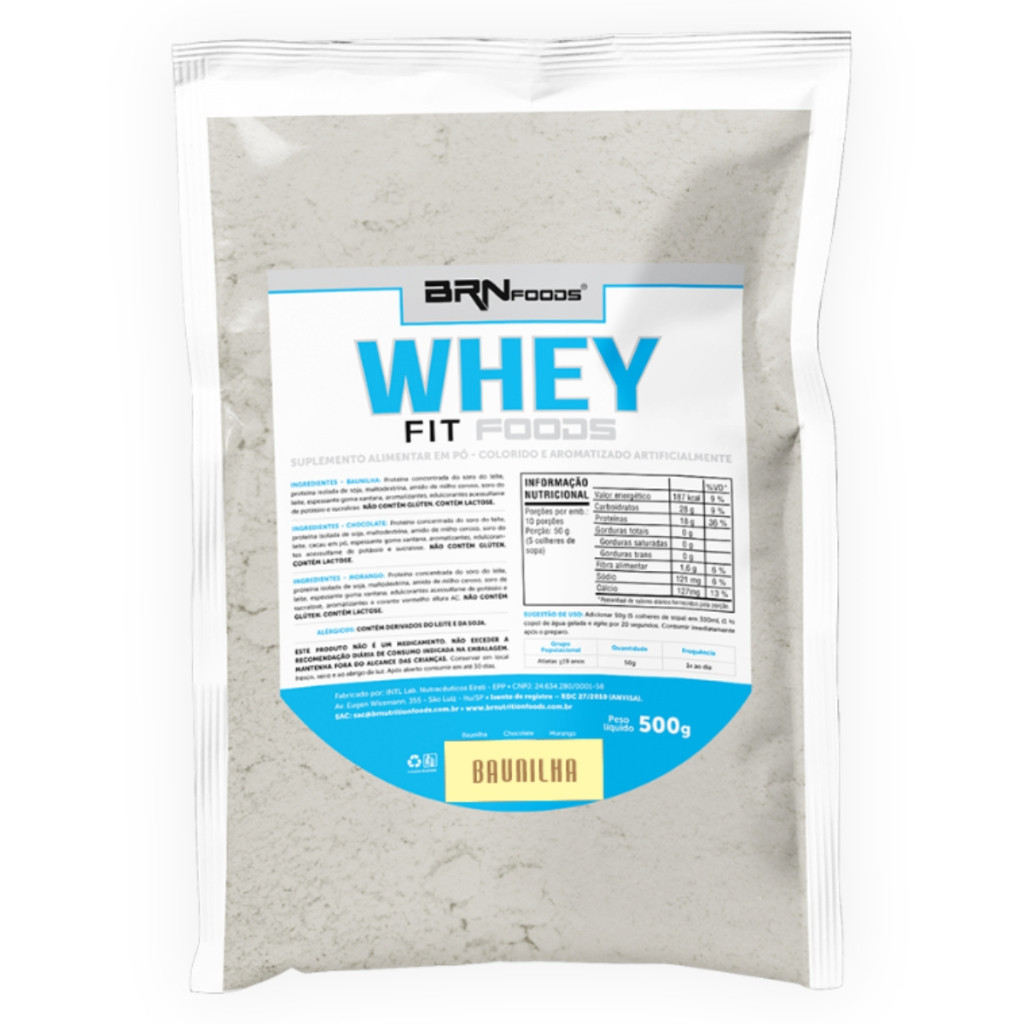 Whey Proteína Fit Foods 500g - BRN Foods