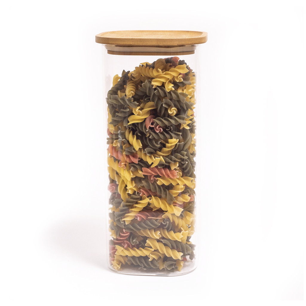 Pote de Vidro de Mantimentos 1900ml C/ Tampa de Bambu Oikos em Oferta na Shopee