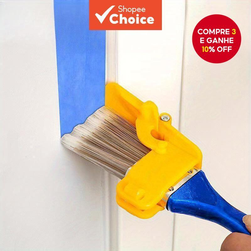  Conjunto de Pincéis para Pintura de Bordas Multifuncionais, 1 Ferramenta Manual de Pintura sem Bateria, Plástico,