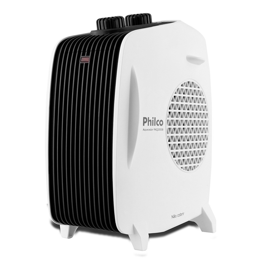 Aquecedor Philco 2 em 1 com 3 Níveis de Potência PAQ2000B Branco e Preto