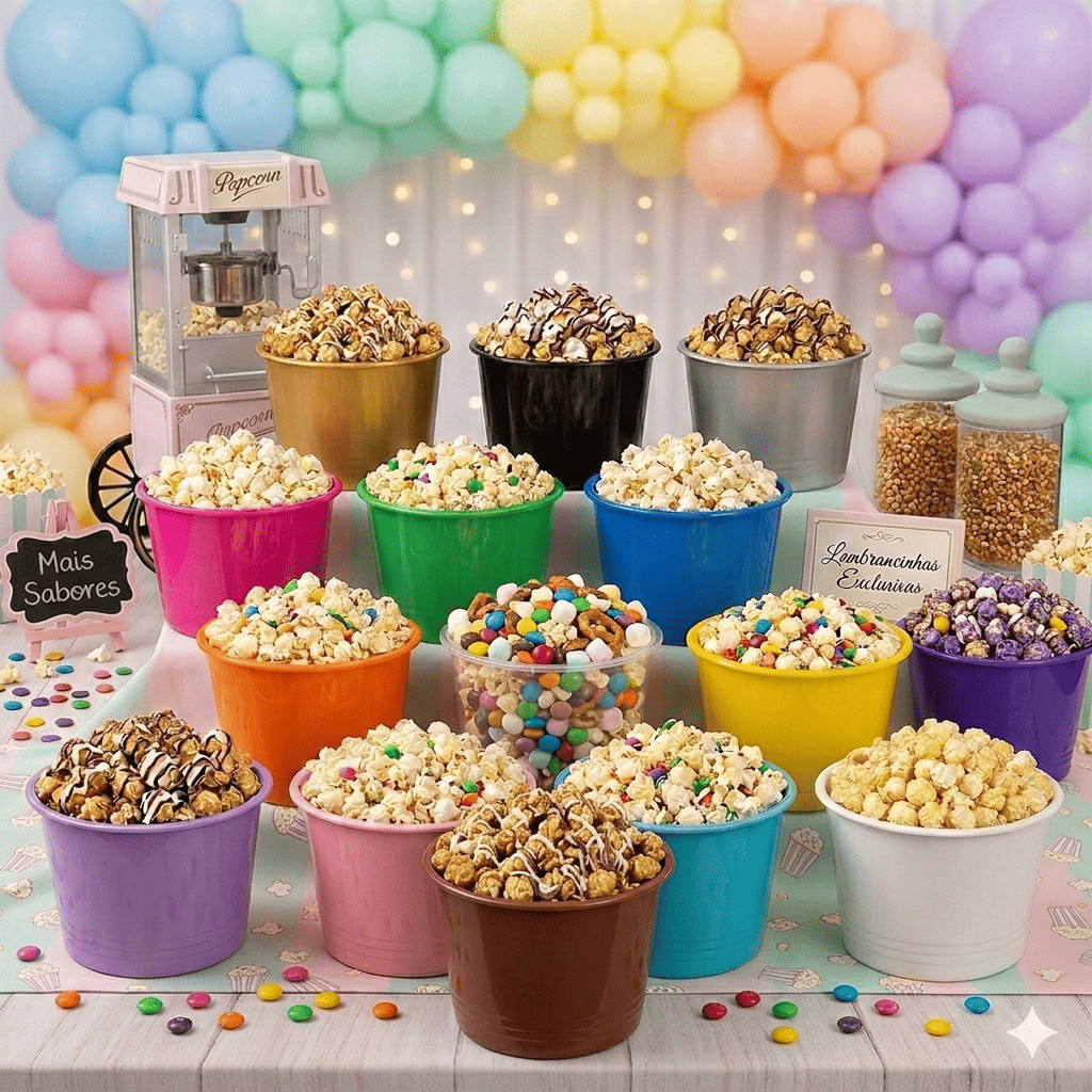 Kit 20 Balde Baldinho De Pipoca De 1,5l Lembrancinha em Oferta na Shopee