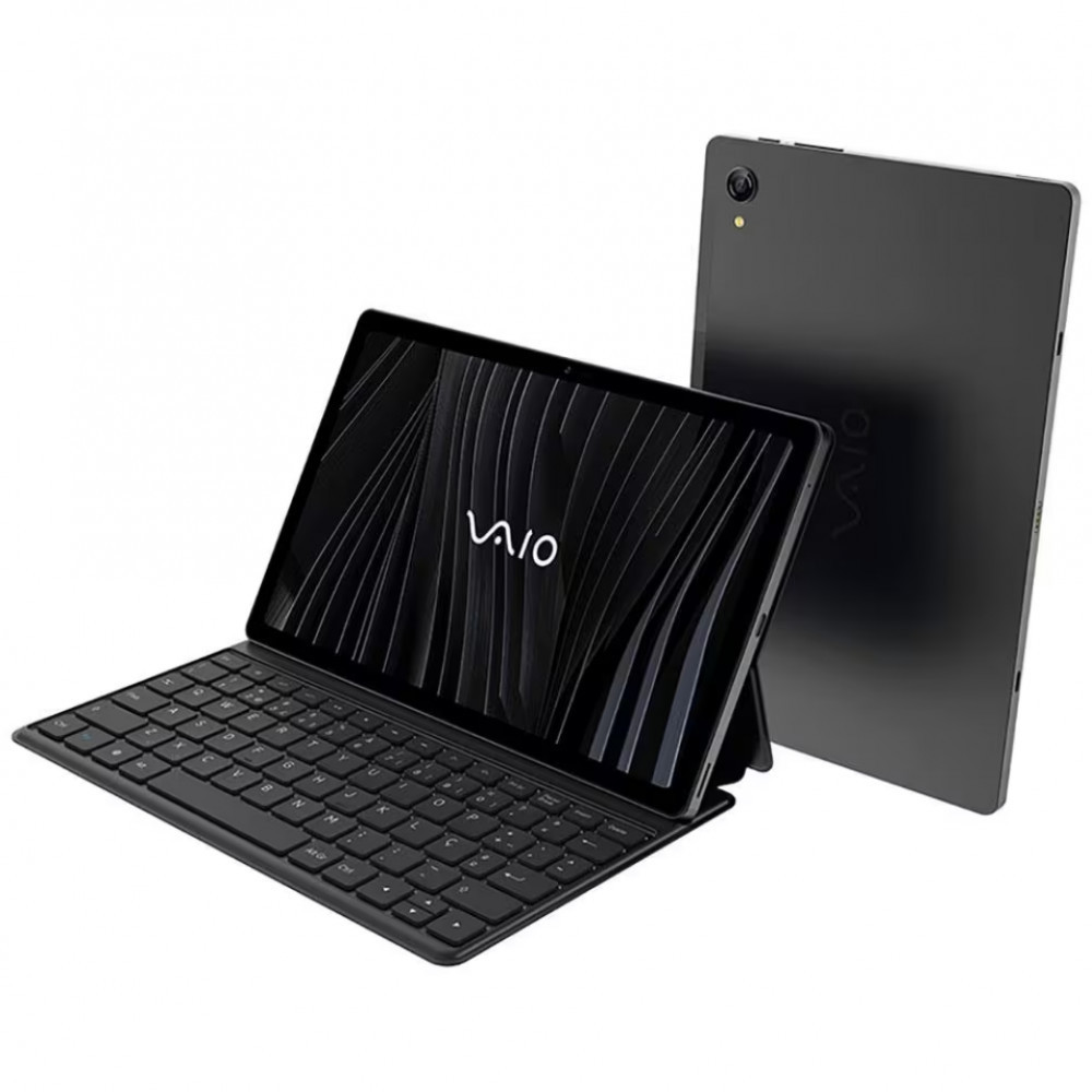Tablet VAIO TL10 Tela 10.4 Pol 2K 128GB 8GB RAM Wi-Fi Câmera 8MP Android 13 Octa-Core 7000mAh Teclado Magnético