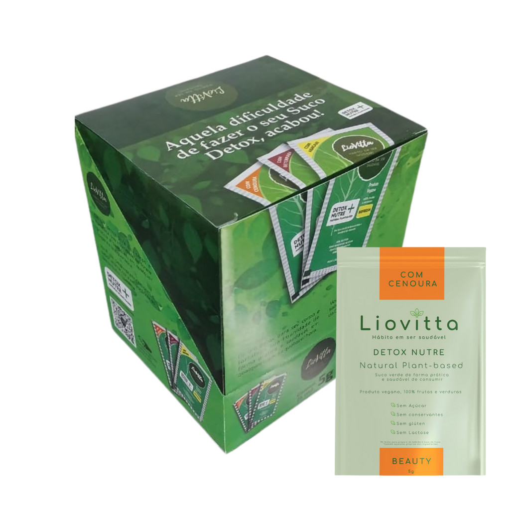 Detox Nutre Cenoura Liofilizado em pó cx com 20 und de 5g