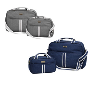 Kit Com Bolsa Saida Maternidade + Frasqueira Listra Impermeavel Satuko em Oferta na Shopee