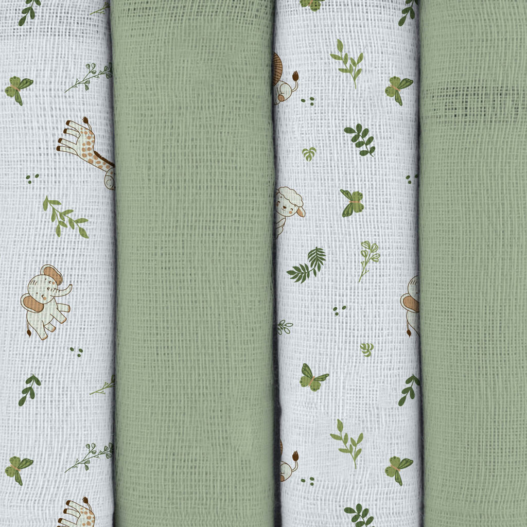 Pano De Boca Luxo Estampado / Tinto Com Overlock Nos 4 Lados 34cm x 34cm