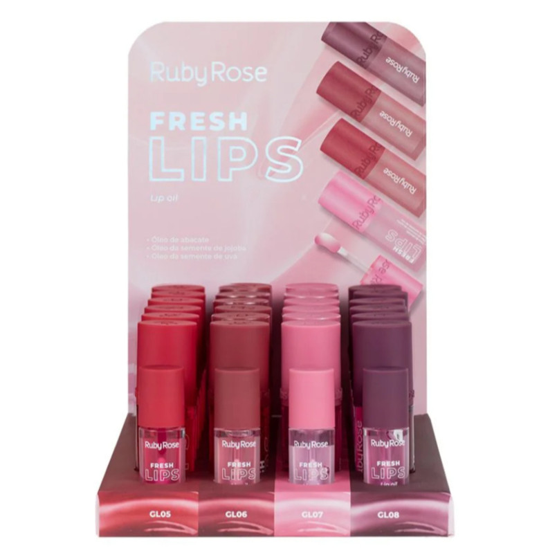 Box C/24 Lip Oil Fresh Lips  ruby rose Hbl6526-G2