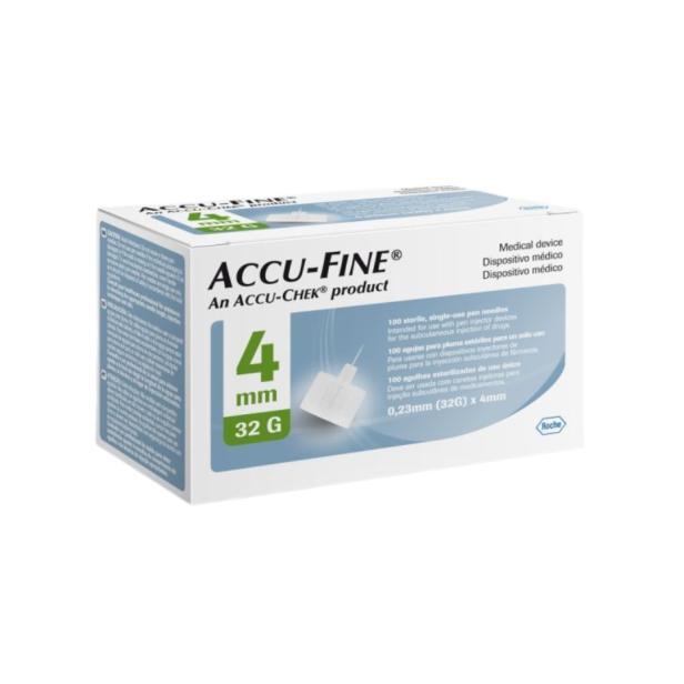 Accu-Fine Pen Needle 32Gx4 100 En/Es/Ptb em Oferta na Shopee