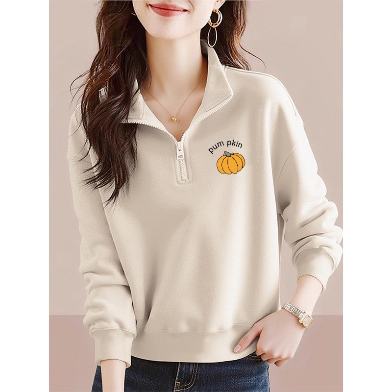 Especial Spike ~ Estação Europeia Solta All-Match Retro Moletom Moda Moda Puro Algodão Lapela Moda Top Feminino o — R$ 98,64 em Shopee