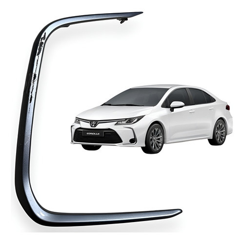 Moldura Farol Milha Direito Corolla 2019 A 2021 Original Cinza 2 Direito