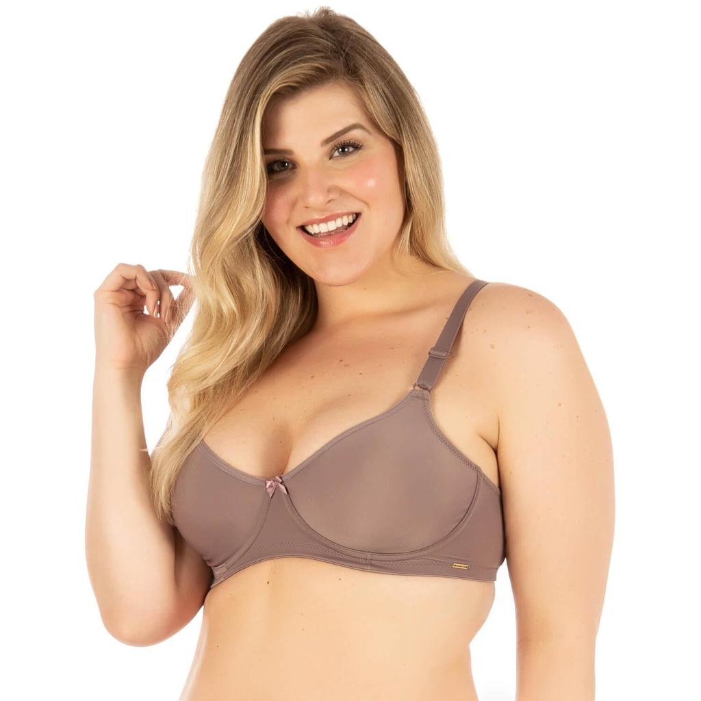 Sutiã Com Aro Plus Power Liso Camurca