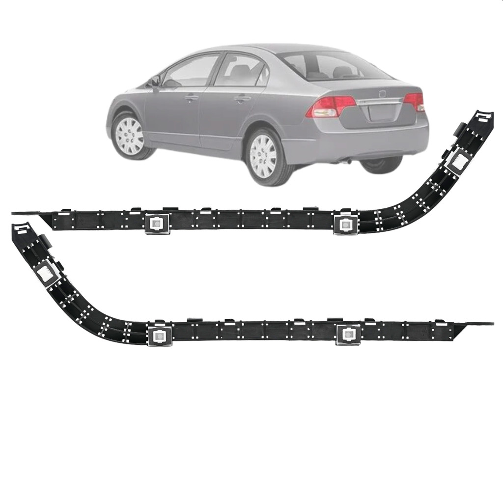 Par De Suporte Guia Do Parachoque Traseiro New Civic 2007 2008 2009 2010 2011