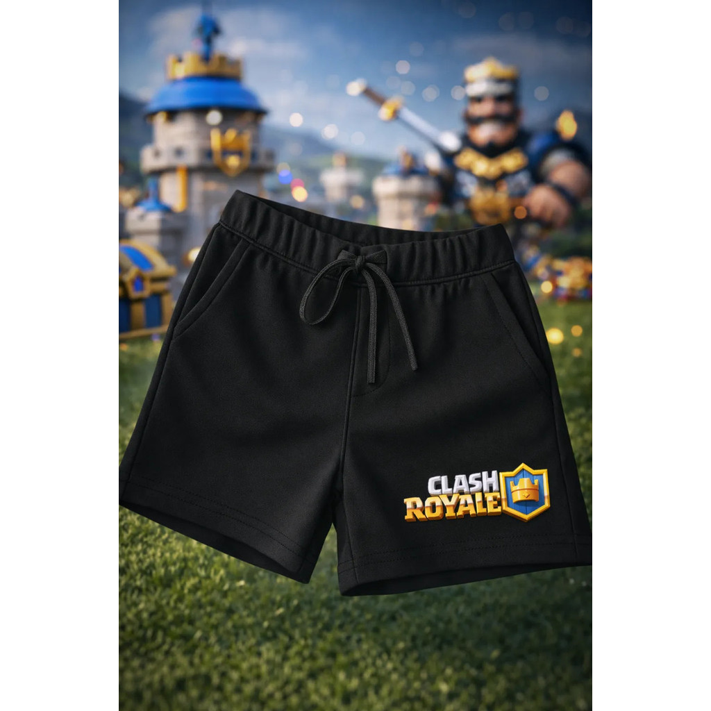 Short Clash Royale Jogo Moletom Infantil Bermuda Infantil