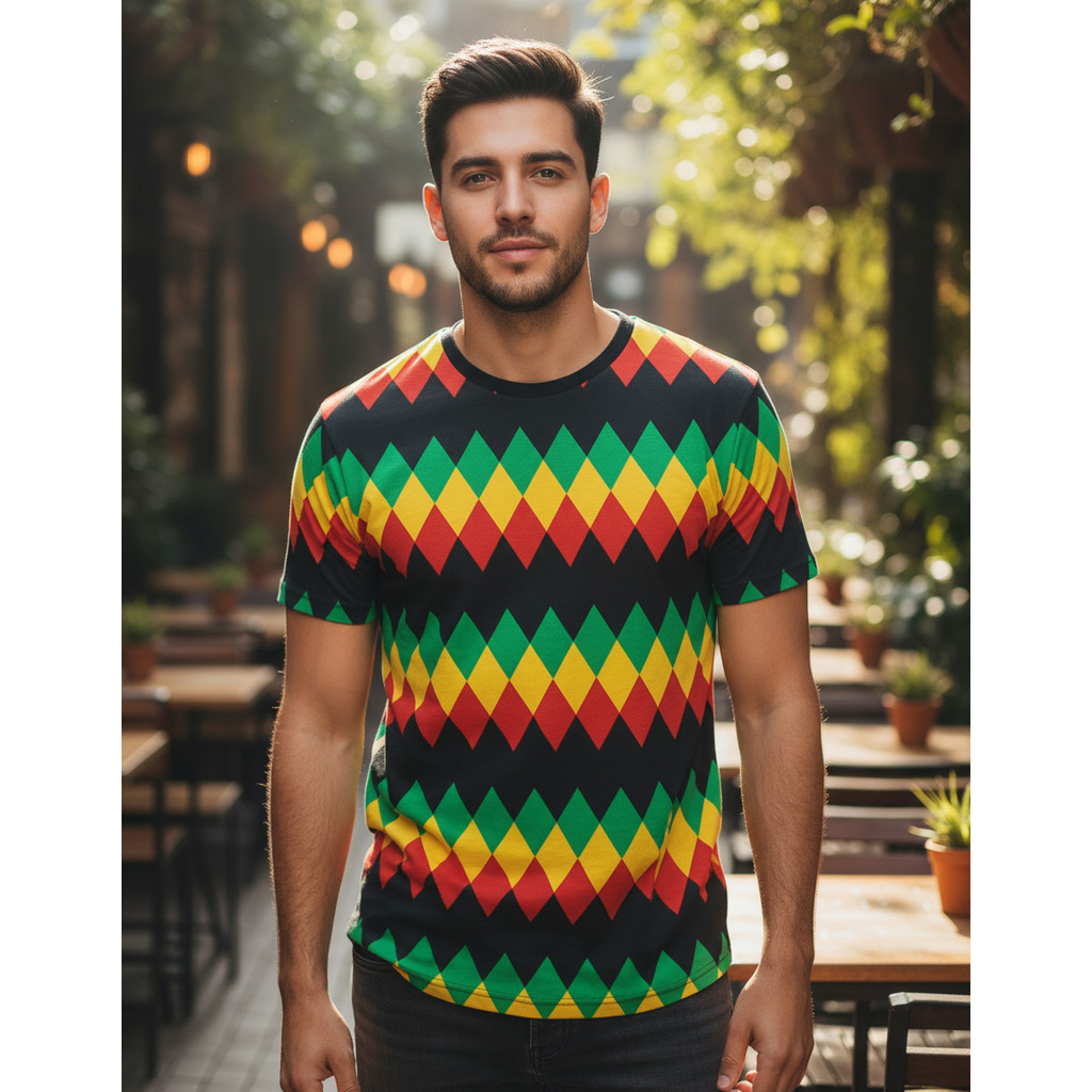 Camiseta Camisa África Jamaica Reggae Bata Dashiki Afro