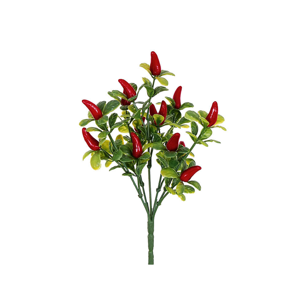 Bouquet de Pimenta Grillo Vermelho 25x11cm em Oferta na Shopee