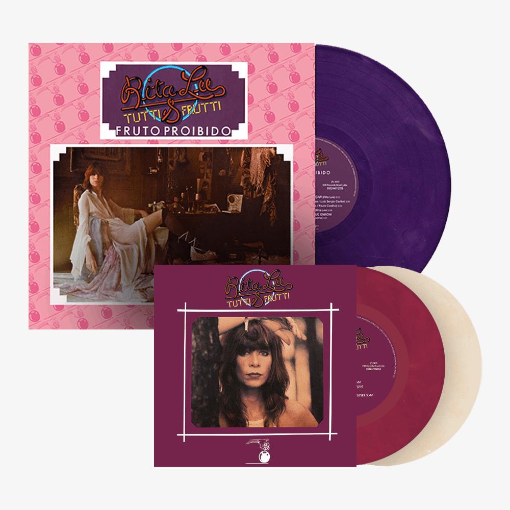 Box Vinil Triplo Rita Lee - Fruto Proibido (Deluxe LP12"+ 2X7" Coloridos + foto)